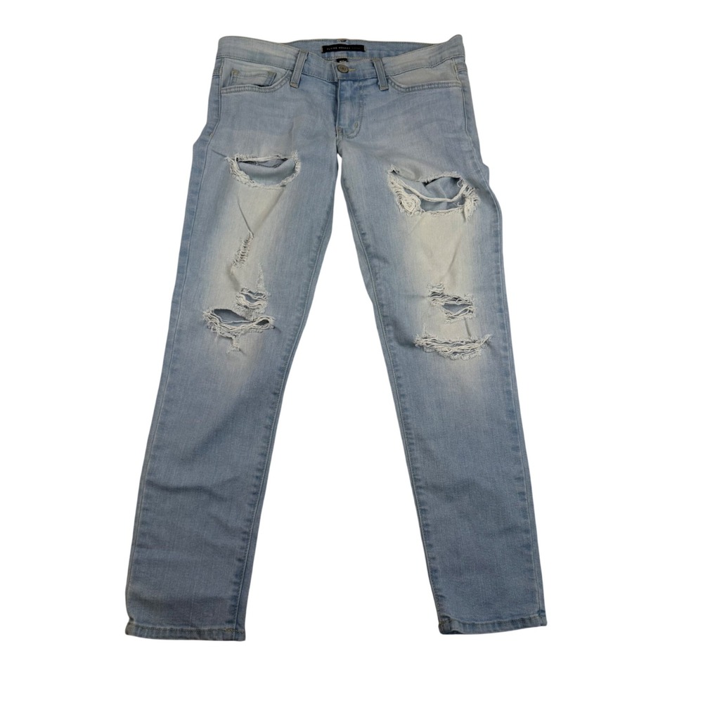 Flying Monkey Platinum Light Wash Distressed Skinny Jeans Mens 26 Made in USA